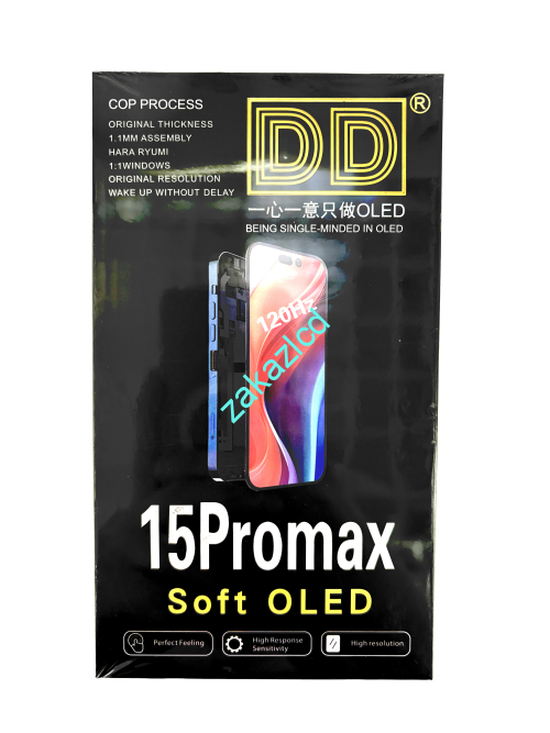 Дисплей с тачскрином iPhone 15 Pro Max Soft OLED (DD) (площадка под IC) Дисплей с тачскрином iPhone 15 Pro Max Soft OLED (DD) (площадка под IC)