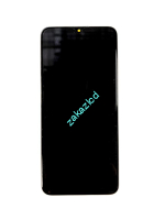 Дисплей с тачскрином Huawei Y6P (MED-LX9) со средней частью, динамиком, АКБ и вибромотором сервисный оригинал черный (black)