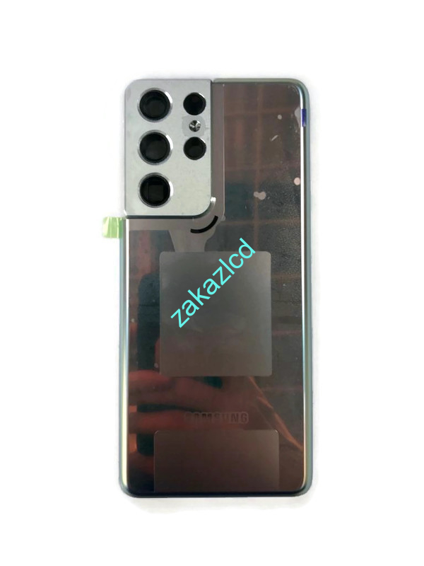 Задняя крышка Samsung G998B Galaxy S21 Ultra сервисный оригинал серебро (phantom silver)