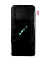 Дисплей с тачскрином Huawei Nova 3i (INE-LX1) в сборе со средней частью, АКБ, динамиком и вибромотором сервисный оригинал фиолетовый (iris purple)