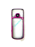 Средняя часть корпуса Nokia 6700 с защитным стеклом камеры сервисный оригинал розовая (pink)