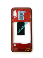 Средняя часть корпуса Samsung A405F Galaxy A40 сервисный оригинал красная (red)