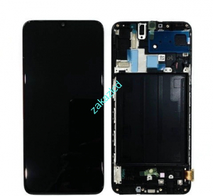 Дисплей с тачскрином Samsung A705F Galaxy A70 сервисный оригинал черный (black)