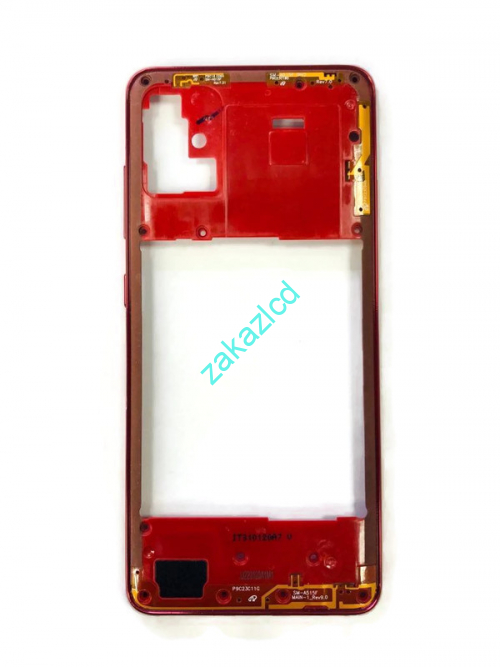 Средняя часть корпуса Samsung A515F Galaxy A51 сервисный оригинал красная (red) Средняя часть корпуса Samsung A515F Galaxy A51 сервисный оригинал красная (red)
