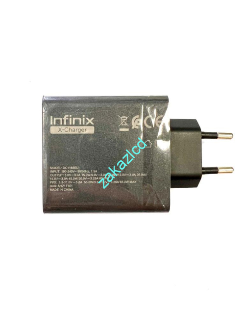 Сетевое зарядное устройство Type C Infinix XC1165EU 65W сервисный оригинал Сетевое зарядное устройство Type C Infinix XC1165EU 65W сервисный оригинал