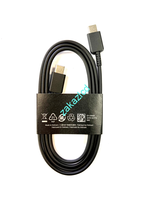 Type C - Type C кабель Samsung EP-DN980 сервисный оригинал черный (black) Type C - Type C кабель Samsung EP-DN980 сервисный оригинал черный (black)
